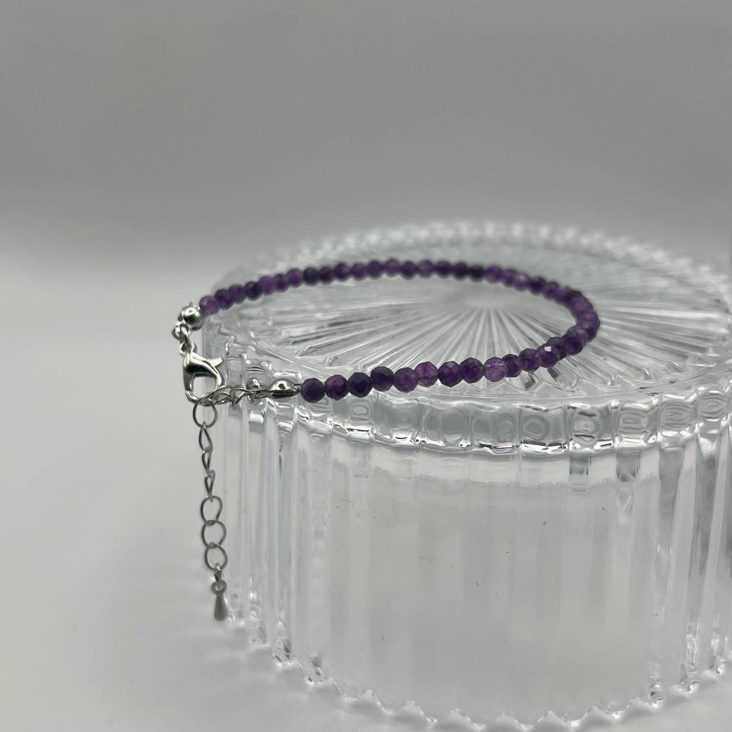 Facettierter Amethyst Armband - Ruhe